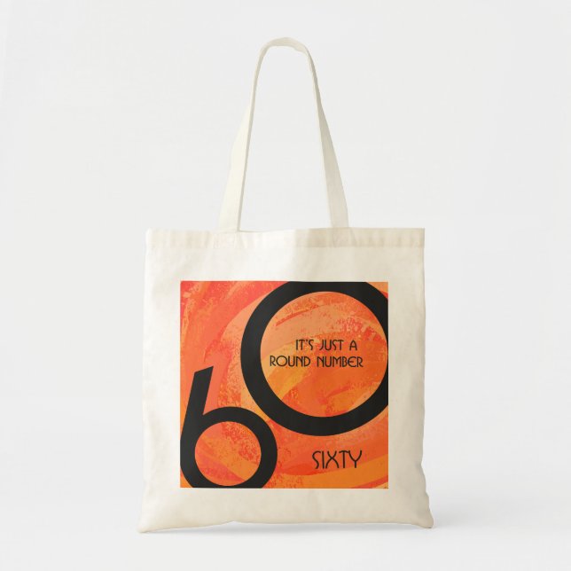 Tote Bag Orange 60 Anniversaire de la Décennie (Devant)