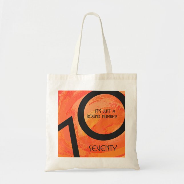 Tote Bag Orange 70 Anniversaire de la Décennie (Devant)
