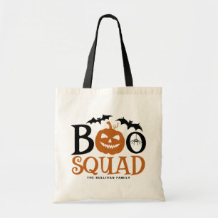 Tote Bag Orange Boo Squad Lettres Éffrayantes Halloween