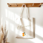 Tote Bag Orange Citrus Aquarelle Bridal Brunch Personnalisé<br><div class="desc">Aquarelle Orange Citrus Fruit Bridal Brunch Douche Sac fourre-tout personnalisé</div>