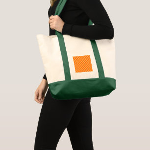 Tote Bag Orange Combination Checkerboard par ShirleyTaylor