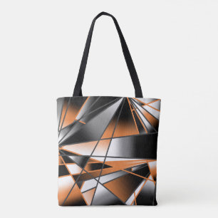 Tote Bag Orange dégradé couleur remplissage conception méca