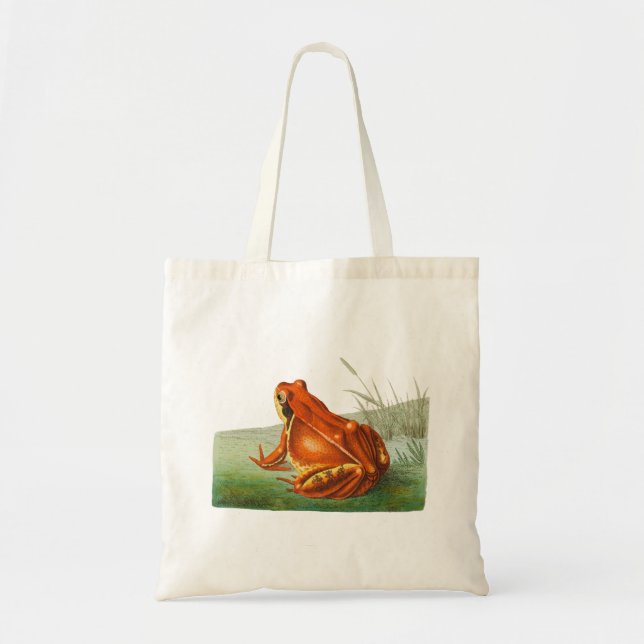 Tote Bag Orange frog vintage (Devant)