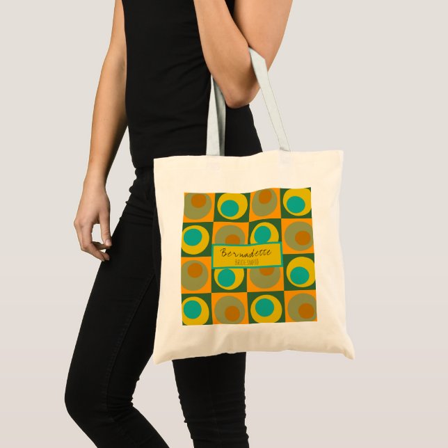 Tote Bag Orange jaune vert vert et turquoise Mariage Brides (Devant (produit))
