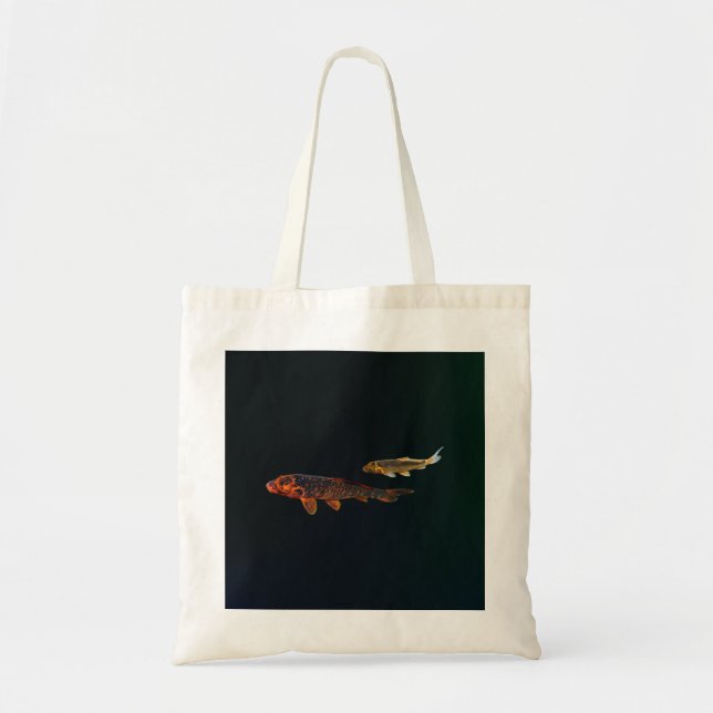 Tote Bag Orange Koi et Gold Koi (Devant)
