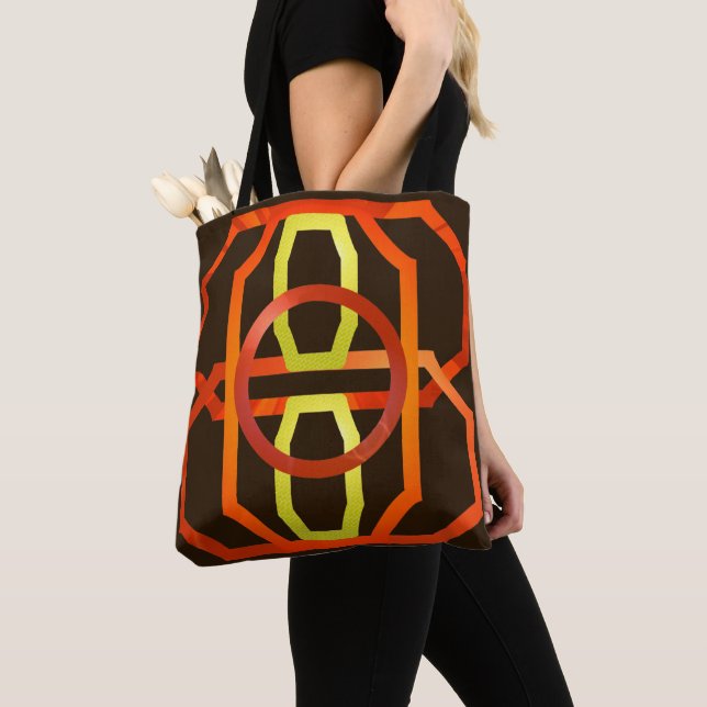 Tote Bag Orange rétro des années 1970 (De près)