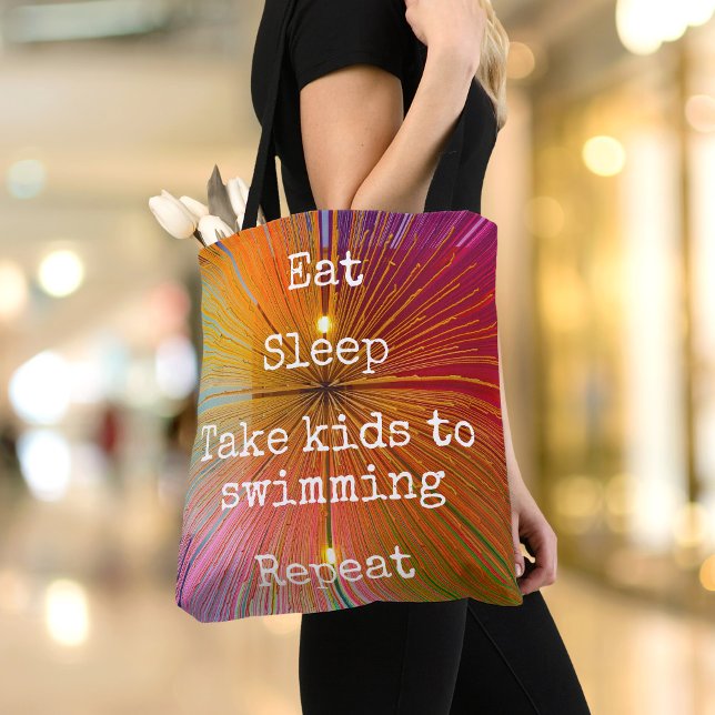 Tote Bag Orange Rose Rouge Mangez Les Enfants Dormir Pour N (Créateur téléchargé)