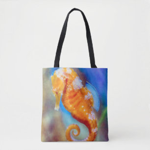 Tote Bag Orange Seahorse délice