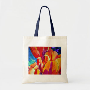 Tote Bag Orange Tulips aquarelle art peinture de fleurs