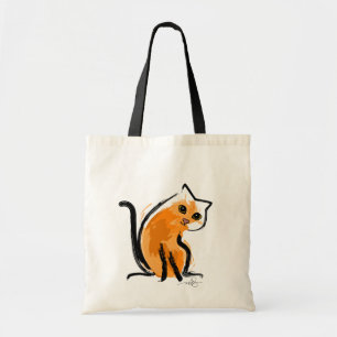 Tote Bag Orange vous un chat
