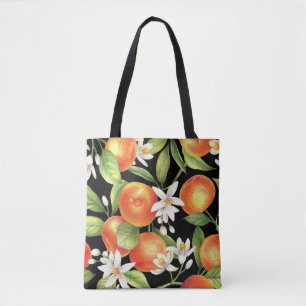 Tote Bag Oranges dessinées à la main : Illustration Florale