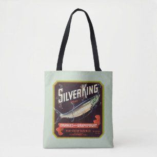 Tote Bag Oranges et Étiquette de pamplemousse Argent King