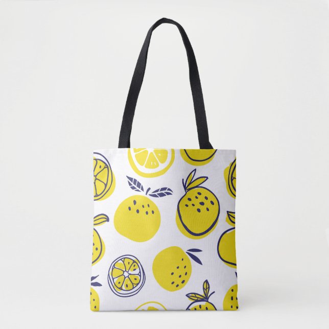Tote Bag Oranges fruits sans couture motif (Devant)