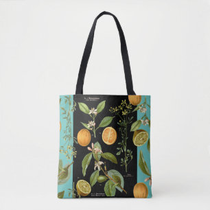 Tote Bag Oranges vintages et citrons Couleur Choix Accent