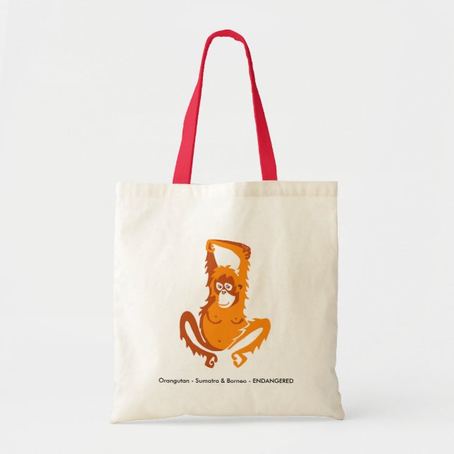 Tote Bag ORANGUTAN - Fourre-tout budgétaire (Devant)