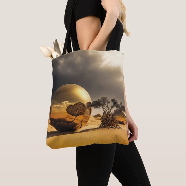 Tote Bag Orbes dorées dans la tempête du désert (De près)
