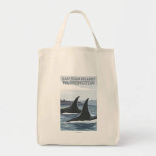 Tote Bag Orca Whales #1 - San Juan Island, Washington