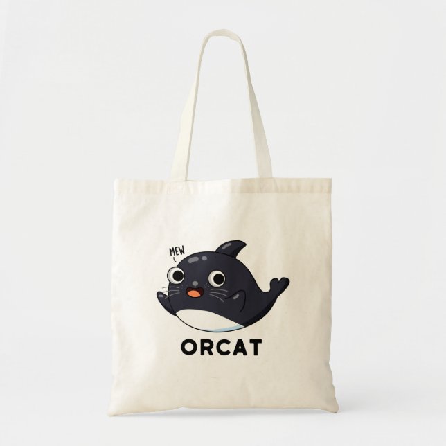 Tote Bag Orcat Drôle Chat Orca Pun (Devant)