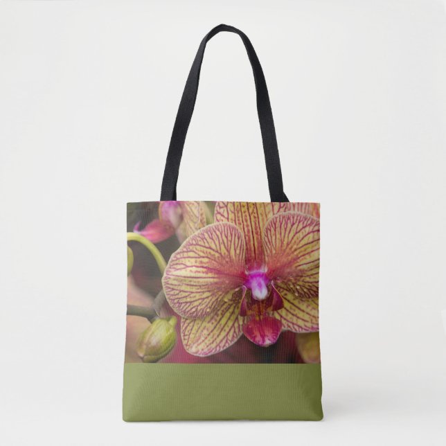 Tote Bag Orchidée fourre-tout à prendre au marché (Devant)