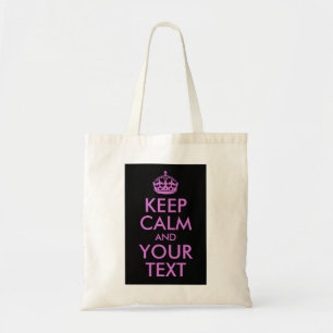 Tote Bag Orchidée noire gardez le calme et votre texte