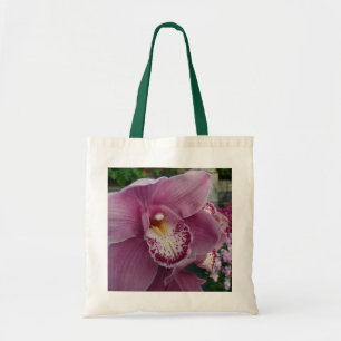 Tote Bag Orchidée violette et jardin botanique coloré