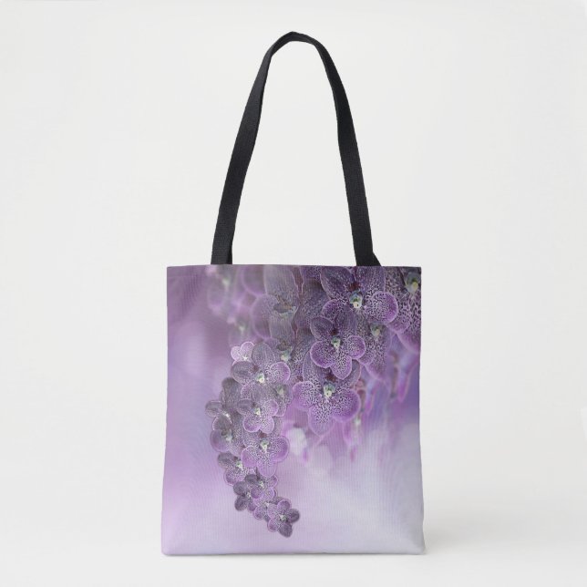 Tote Bag Orchidées Fleur Violette Pourpre en Fleurs (Devant)