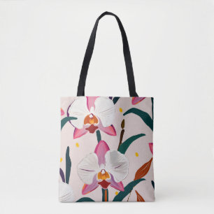 Tote Bag Orchidées roses