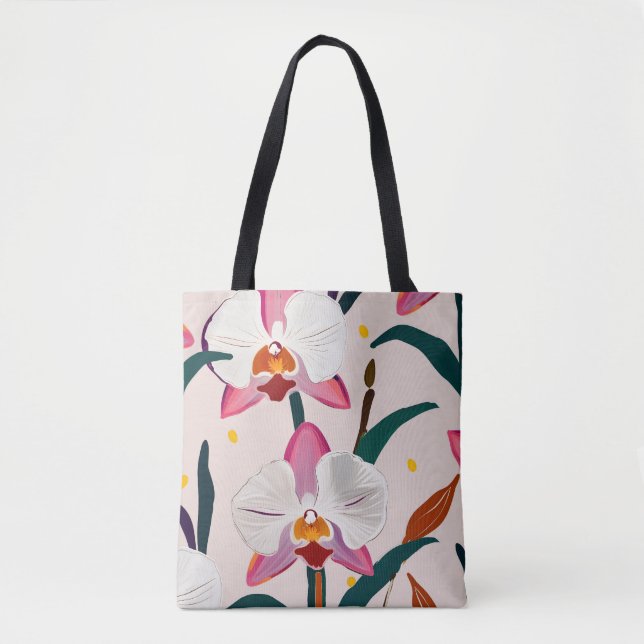 Tote Bag Orchidées roses (Devant)