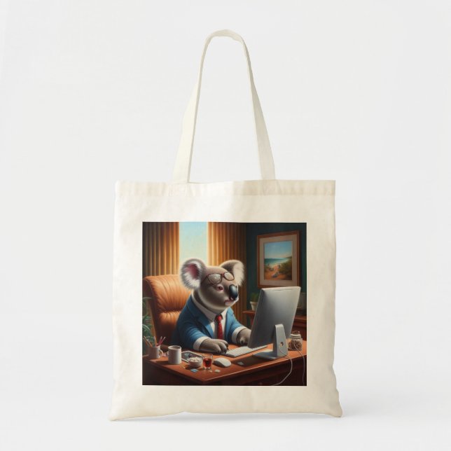 Tote Bag Ordinateur Koala (Devant)