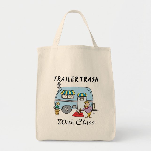 Tote Bag ordures de parc de caravanes avec classe (Devant)