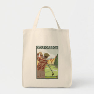 Tote Bag OregonGolf Scène Vintage voyage Poster
