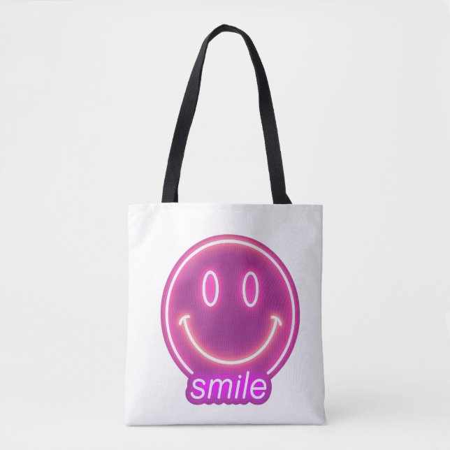 Tote Bag Oreiller Visage Souriant Mignon – Décoration de Ma (Devant)