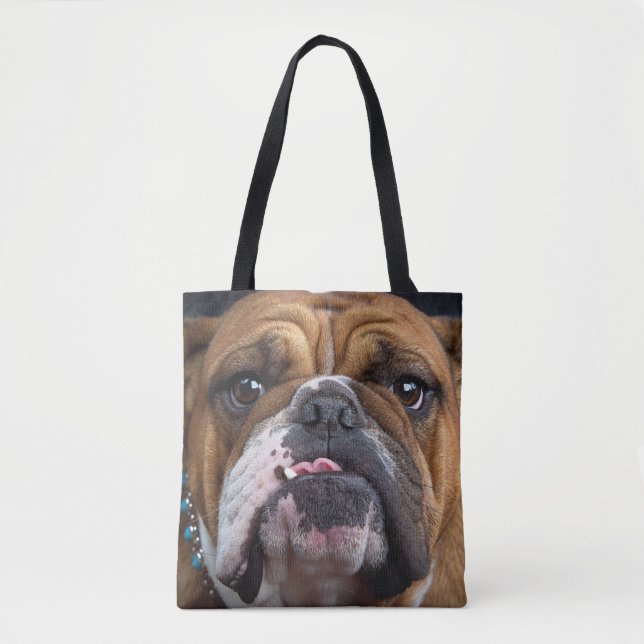 Tote Bag Oreillers à lancer de Bulldog anglais (Devant)