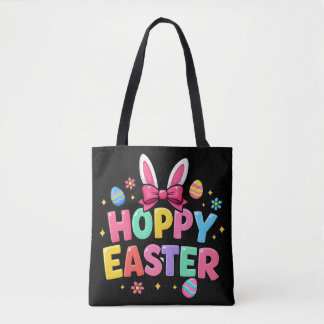 Tote Bag Oreilles de lapin de Pâques mignonnes et sautillan