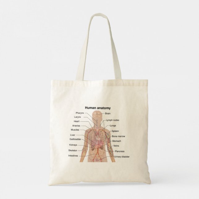 Tote Bag Organes internes Anatomie du corps humain (Dos)