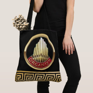 Tote Bag Organist Pipe Organ Facture Musique Livre unisex C
