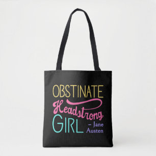 Tote Bag Orgueil et Préjugés Citation II - Couleurs Vives
