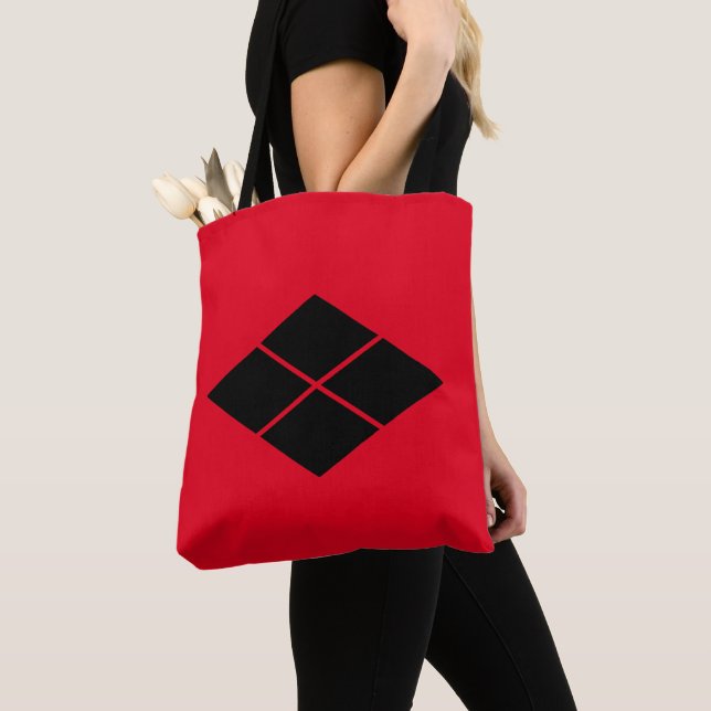 Tote Bag Oriental Black Red Takeda Japon Mon Art (De près)