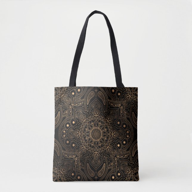 Tote Bag Oriental mandala royal cousans motif (Devant)