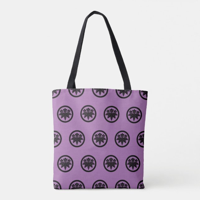 Tote Bag Oriental Noir Kamakura Minamoto Japon Mon Art (Dos)