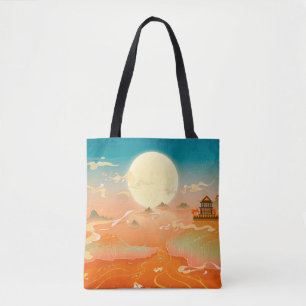 Tote Bag Oriental peinture paysage antique, pai classique