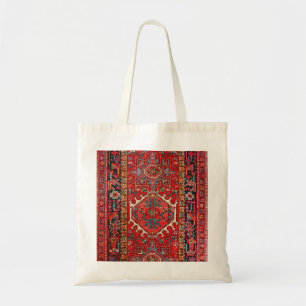 Tote Bag Oriental Perse , Motif Turc, Tapis, Rouge