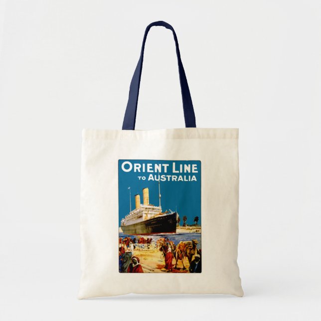 Tote Bag Orienter la ligne vers l'Australie (Devant)