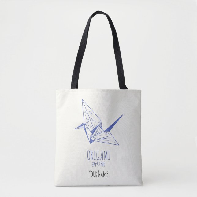 Tote Bag Origami Art japonais Pliage Art Retro Grane (Devant)