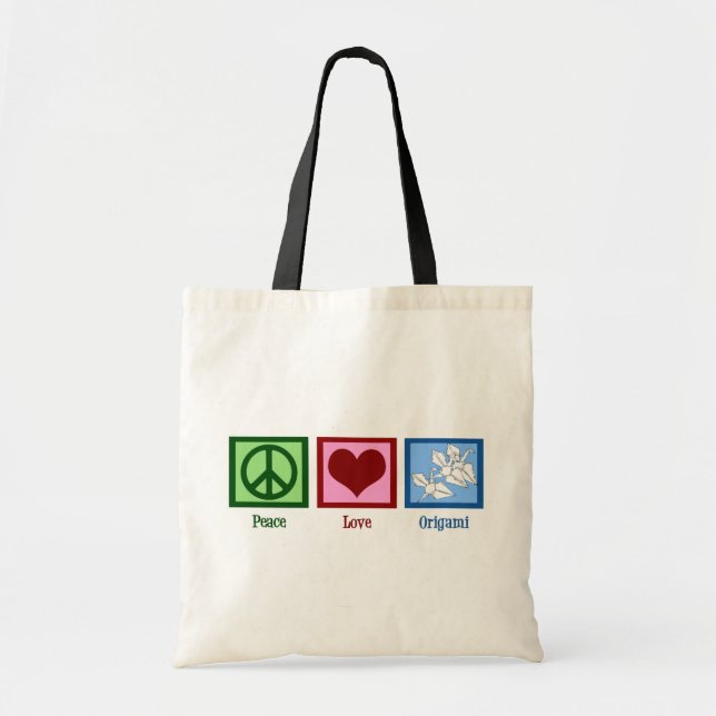 Tote Bag Origami de l'amour de la paix (Devant)