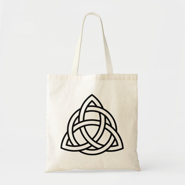 Tote Bag Original Celtic Triquetra Knot black icon (Devant)