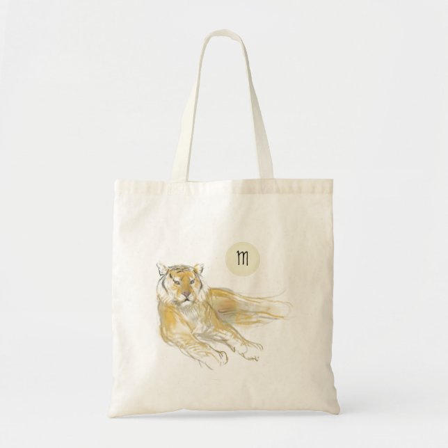 Tote Bag Original Drawing 2 Chinese Tiger Year M Birthday T (Devant)