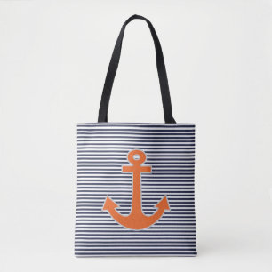 Tote Bag Original Embroidery Anchor Capitaine Nautical
