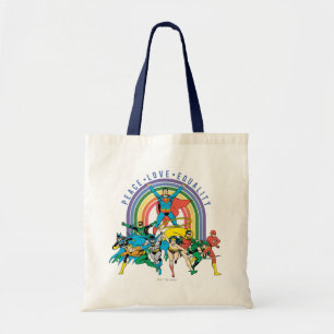 Tote Bag Original Justice League - Peace, Love, Equality