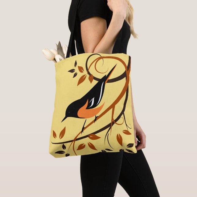 Tote Bag Oriole Baltimore Dans La Branche Arbre (De près)